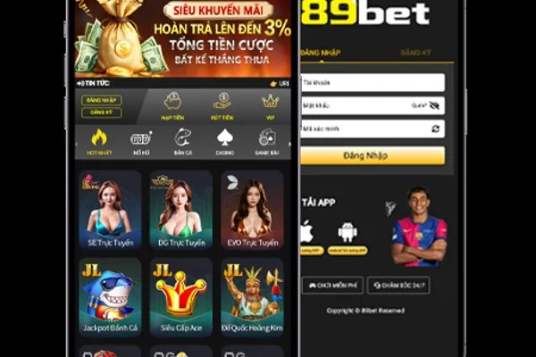 Màn hình đăng nhập ứng dụng MCW678, người dùng sẵn sàng chơi các trò chơi casino.