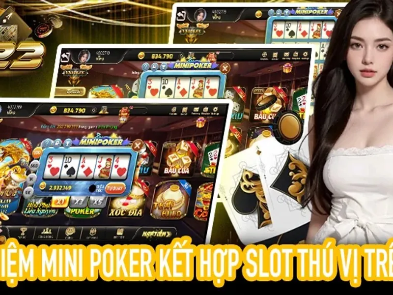 Hình ảnh bàn Poker với các lá bài và chip